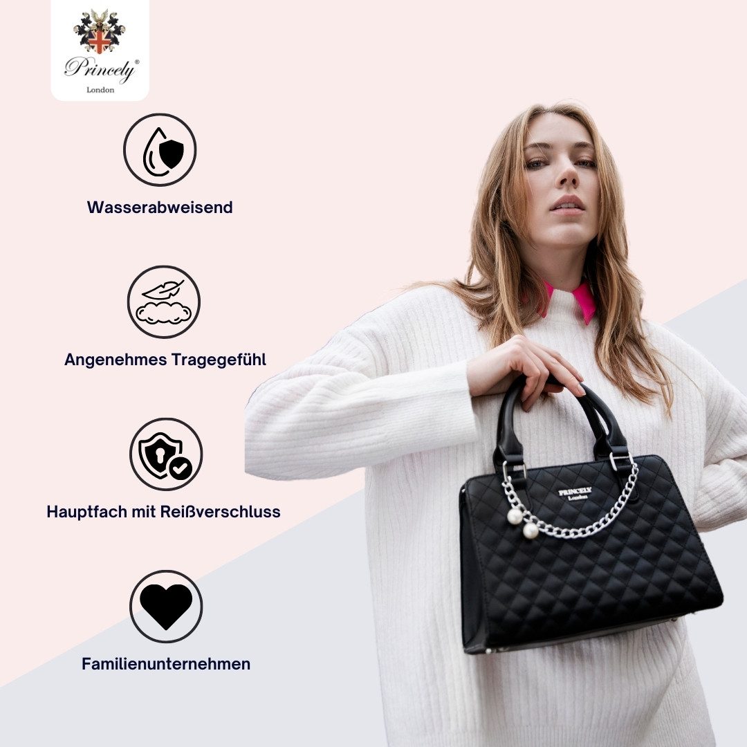 Princely London Handtasche Clara - Elegante Umhängeasche - Crossbody Bag mit Reißverschluss
