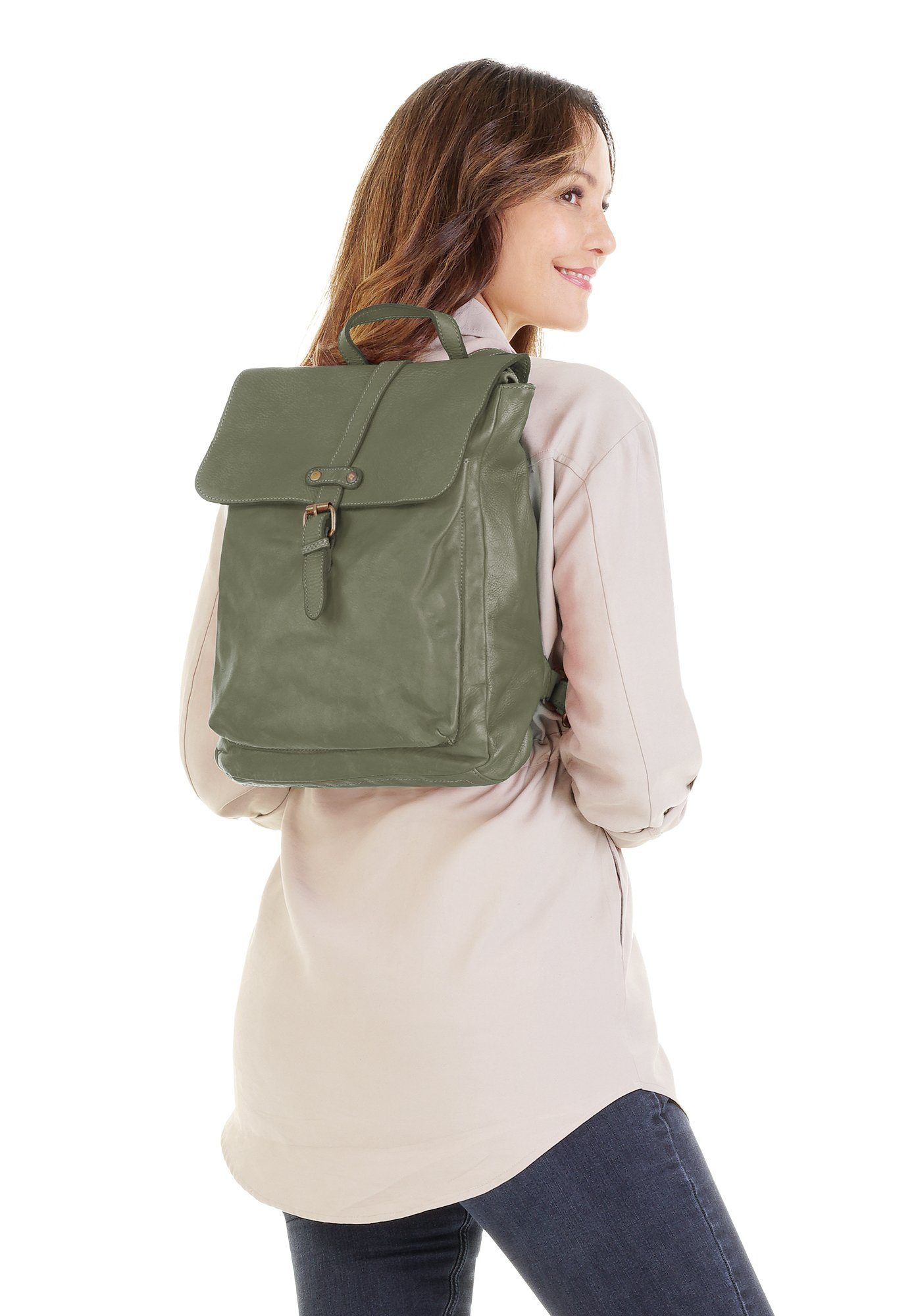 Samantha Look Cityrucksack, Echt Leder, Made günstig online kaufen