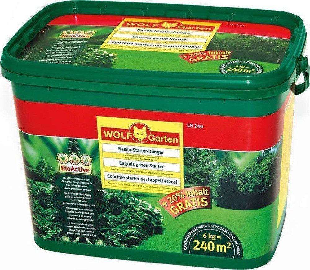 WOLF-Garten Rasendünger Wolf-Garten Rasen-Starter-Dünger für neuen Rasen LH 240