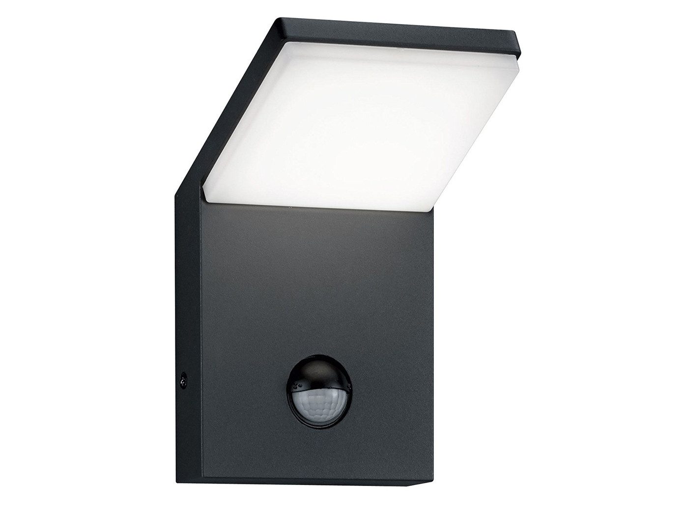 TRIO Leuchten LED Außen-Wandleuchte, Bewegungsmelder, LED fest integriert, Warmweiß, Wand Außenleuchte aus Aluminium zur Fassadenbeleuchtung, Höhe 16cm