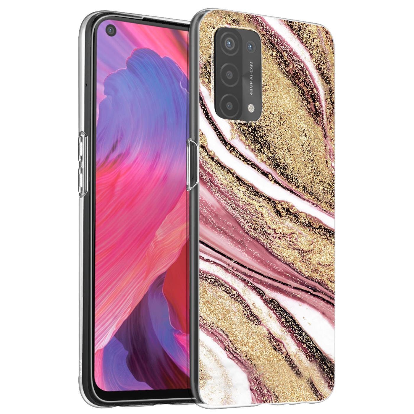 CoolGadget Handyhülle Marmor Slim Case für OPPO A54 5G / A74 5G 6,5 Zoll, Hülle Dünne Silikon Schutzhülle für OPPO A54 5G, OPPO A74 5G Hülle