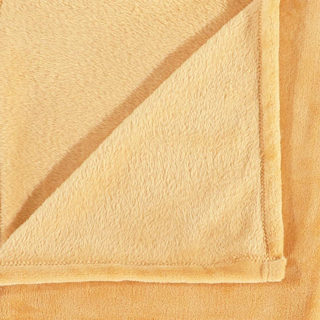 130x170 Bettüberwurf Decke Gelb Polyester, Braun cm vidaXL