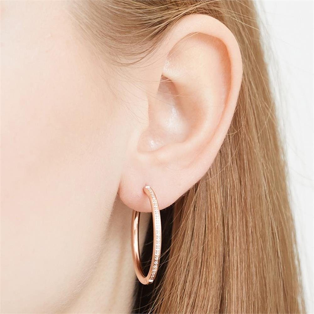 Unique Paar Creolen Unique Creolen aus Edelstahl in Roségold E5120-30 günstig online kaufen