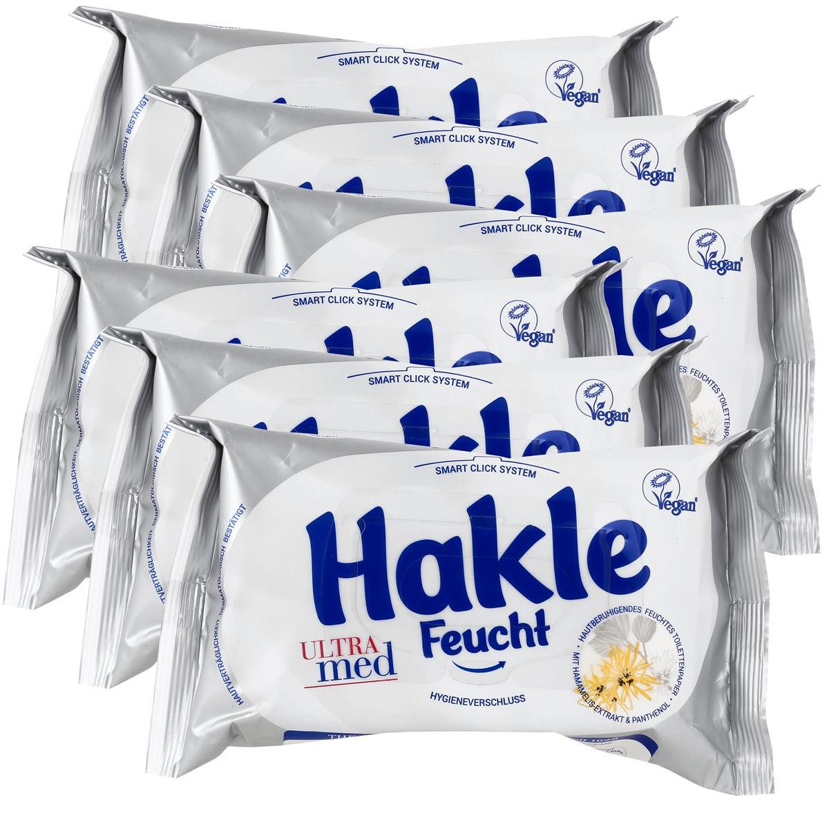 HAKLE feuchtes Туалетная бумага Hakle Feucht Ultra med 42 Blatt - Mit Hamamelis & Panthenol (6er Pack)