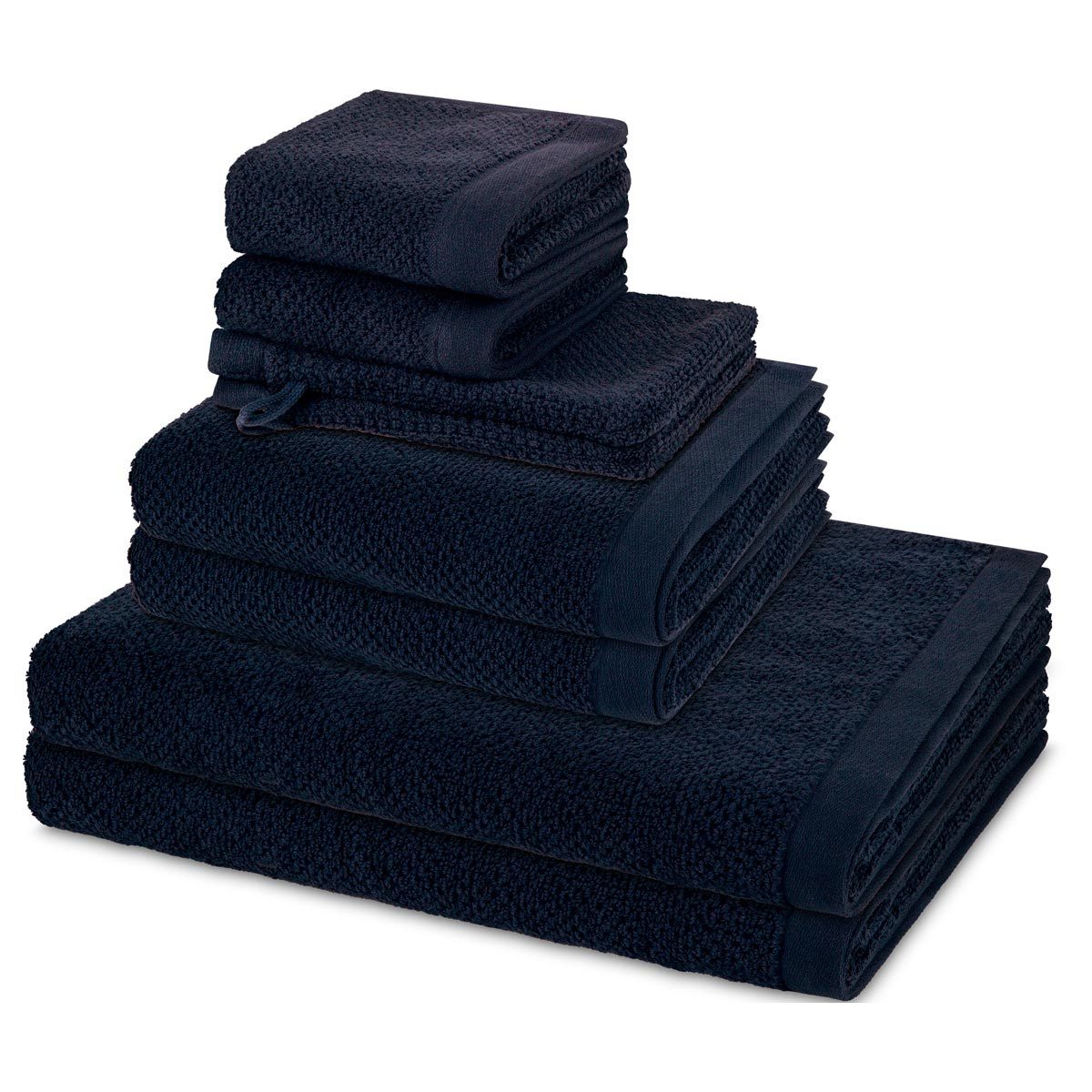 Möve Handtuch Set Bliss, Walkfrottee (Spar-Set, 8-St), 2 X Wasch- 2 X Gäste- 2 X Dusch- 2 X Handtuch im Set - Baumwolle