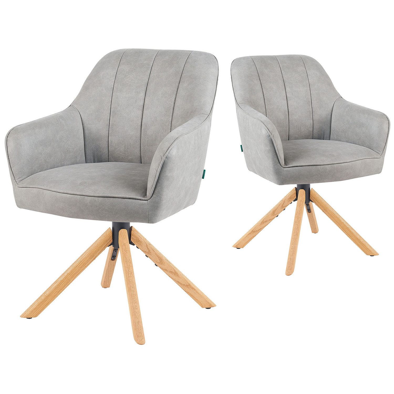 DUBI Möbel Polsterstuhl Mika-Levi 2er-Set, Federkern, günstig online kaufen