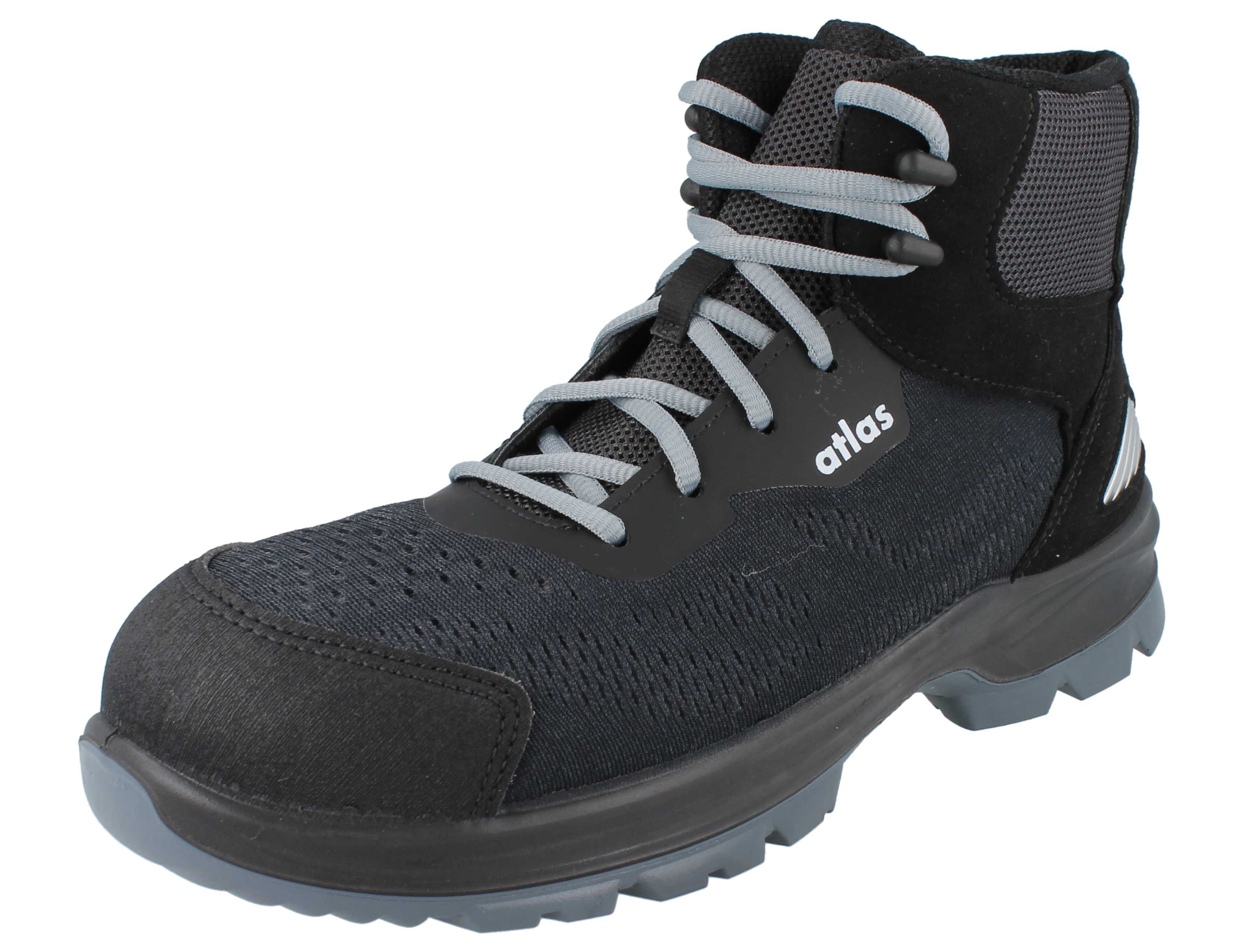 Atlas ATLAS Flash 1805 XP Herren Sicherheitsstiefel S1P schwarz grau - Sicherheitsschuh Atmungsaktiv