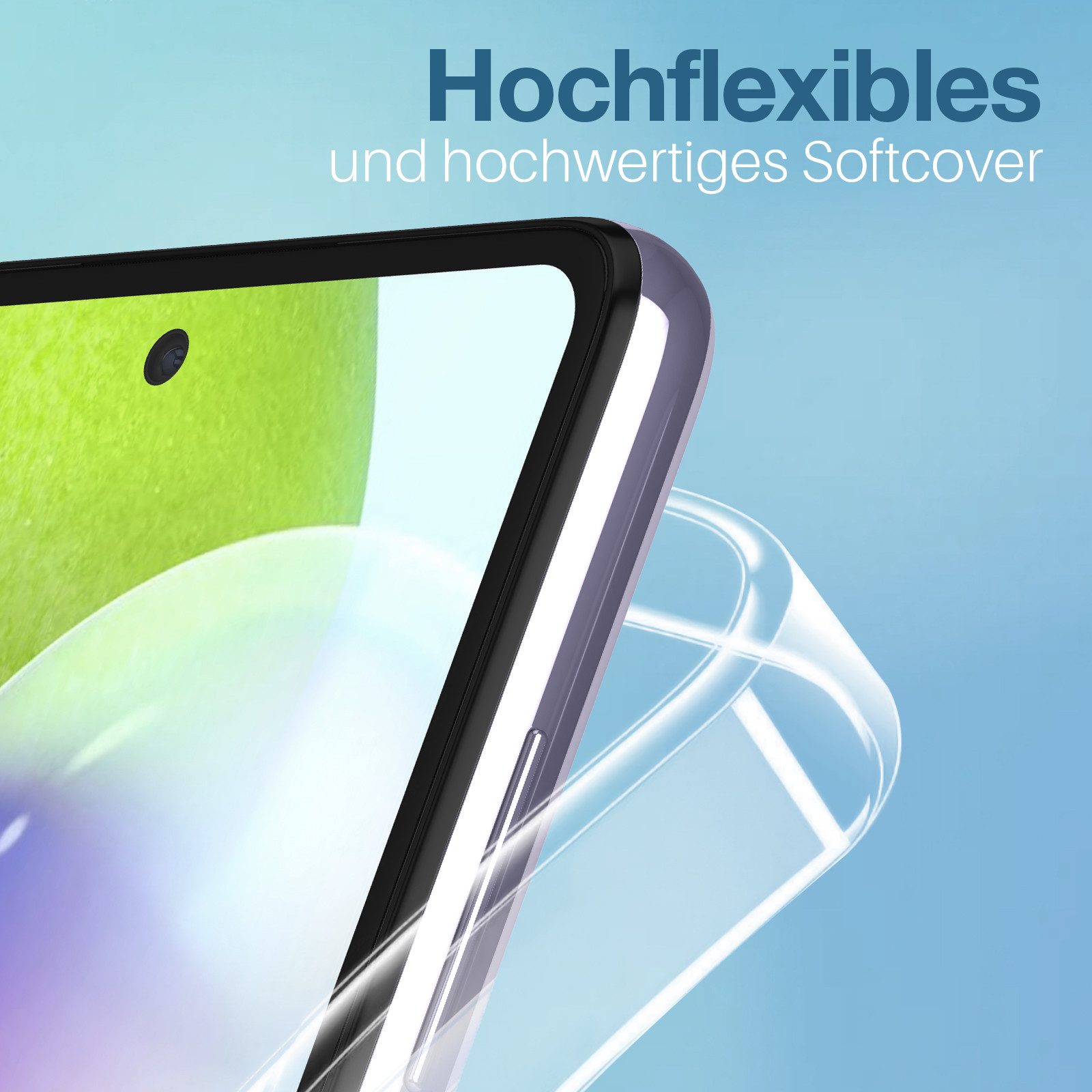 Tec-Expert Handyhülle Handy Hülle Cover für Samsung Galaxy A53 5G 6.5 Zoll, 6.5", Slim Case Bumper Schutzhülle Transparent – Bild 2 von 5