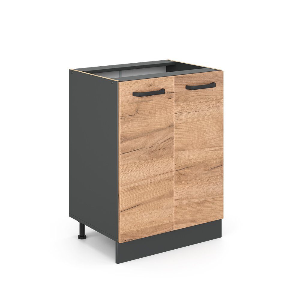 Vicco Unterschrank R-Line, Goldkraft Eiche/Anthrazit, 60 günstig online kaufen