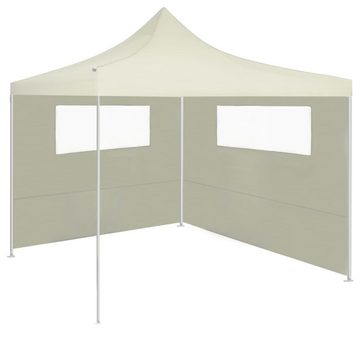 vidaXL Pavillon Pavillon-Seitenwände mit Fenstern 2 Stk Creme