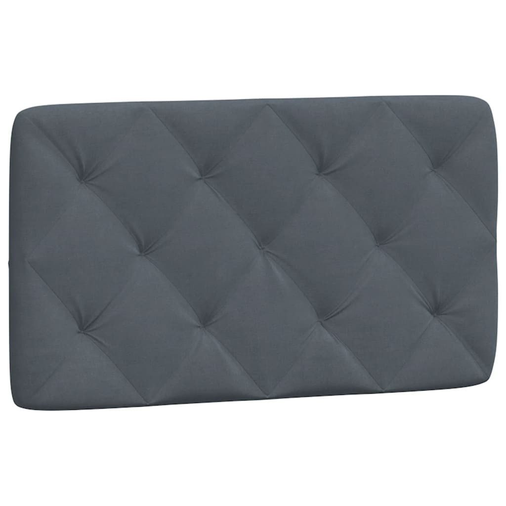 vidaXL Bett Kopfteil-Kissen Dunkelgrau 90 cm Samt (1-tlg)