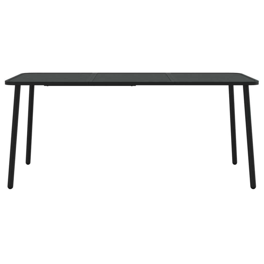 vidaXL Gartentisch Gartentisch Anthrazit 165x80x71 cm Stahl (1-St)