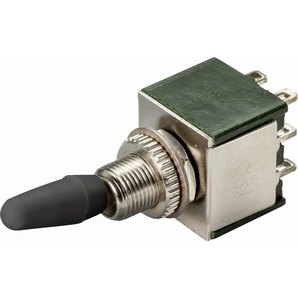 V/AC TRU Schalter COMPONENTS Miniatur-Kippschalter isoliert 250 Metallhebel 2A, 2pol.