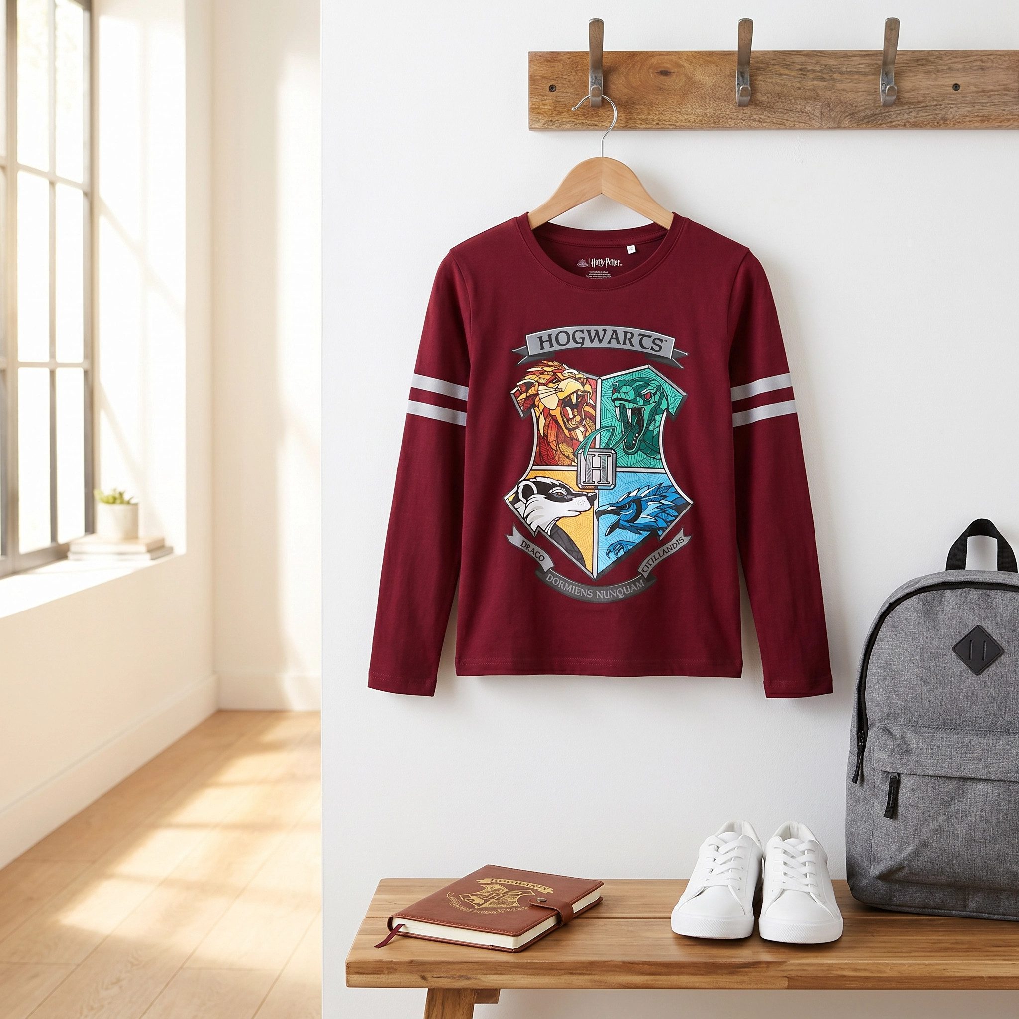 Harry Potter Langarmshirt Harry Potter Hogwarts Gryffindor Jungen langarm T-Shirt Gr. 134 bis 164 – Bild 5 von 5