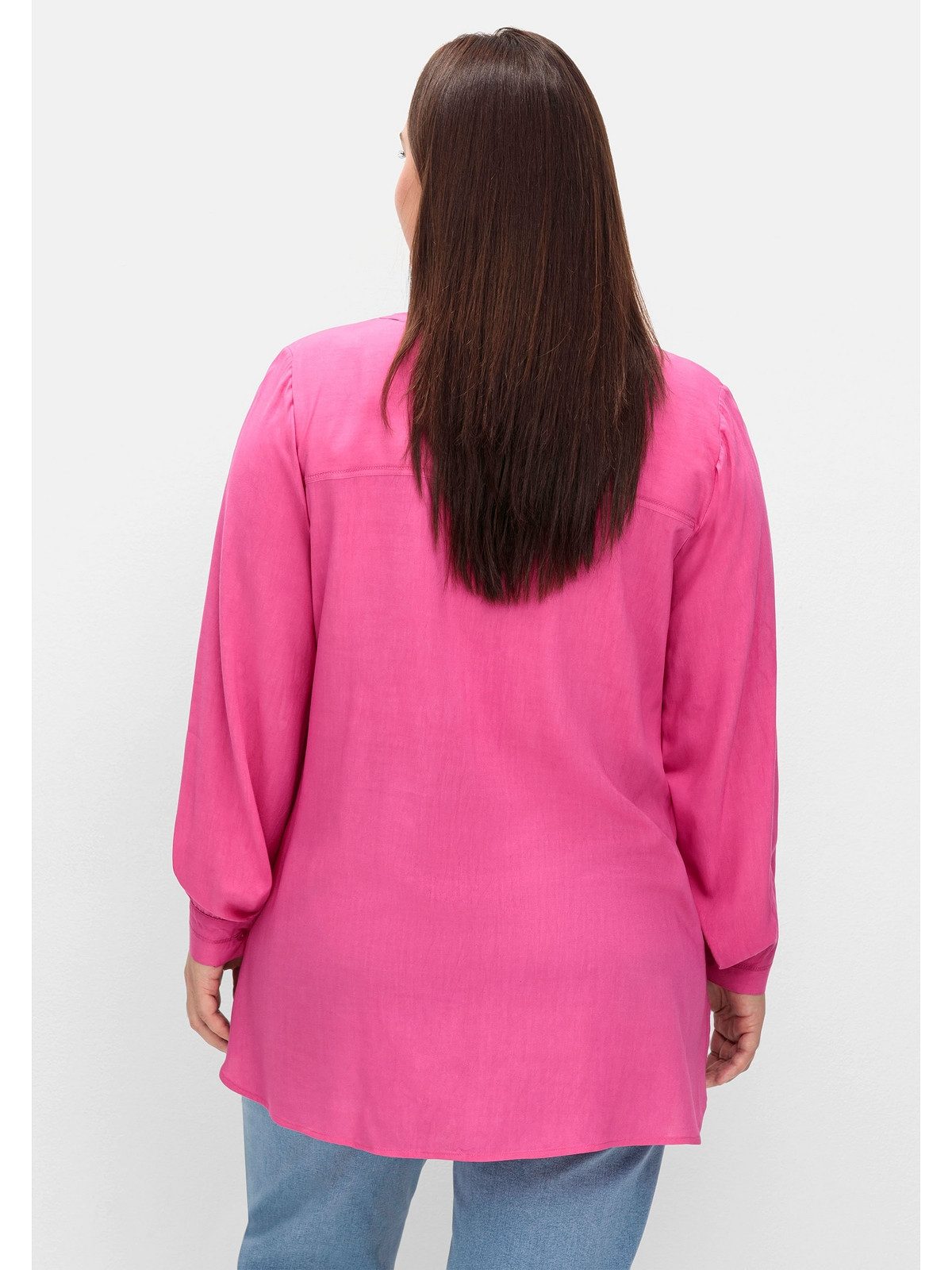 Sheego Longbluse Große Größen mit tonigen Stickereien