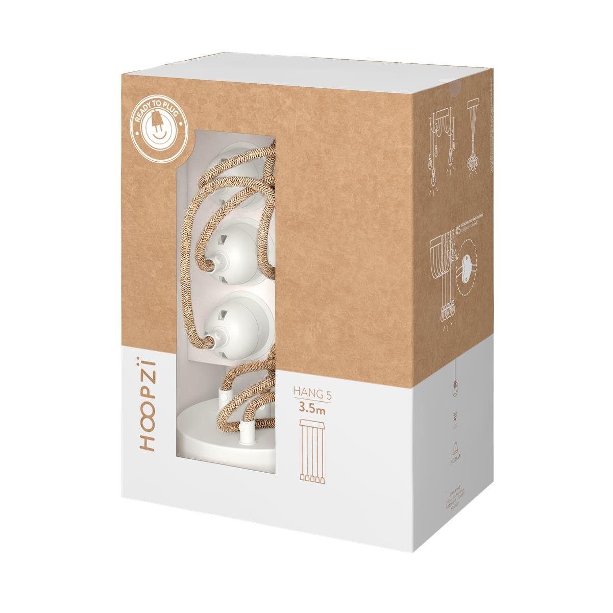 Hoopzi Deckenleuchte Hang Pendelleuchte 3,5m Textilkabel 5 X E27 Fassung, o günstig online kaufen