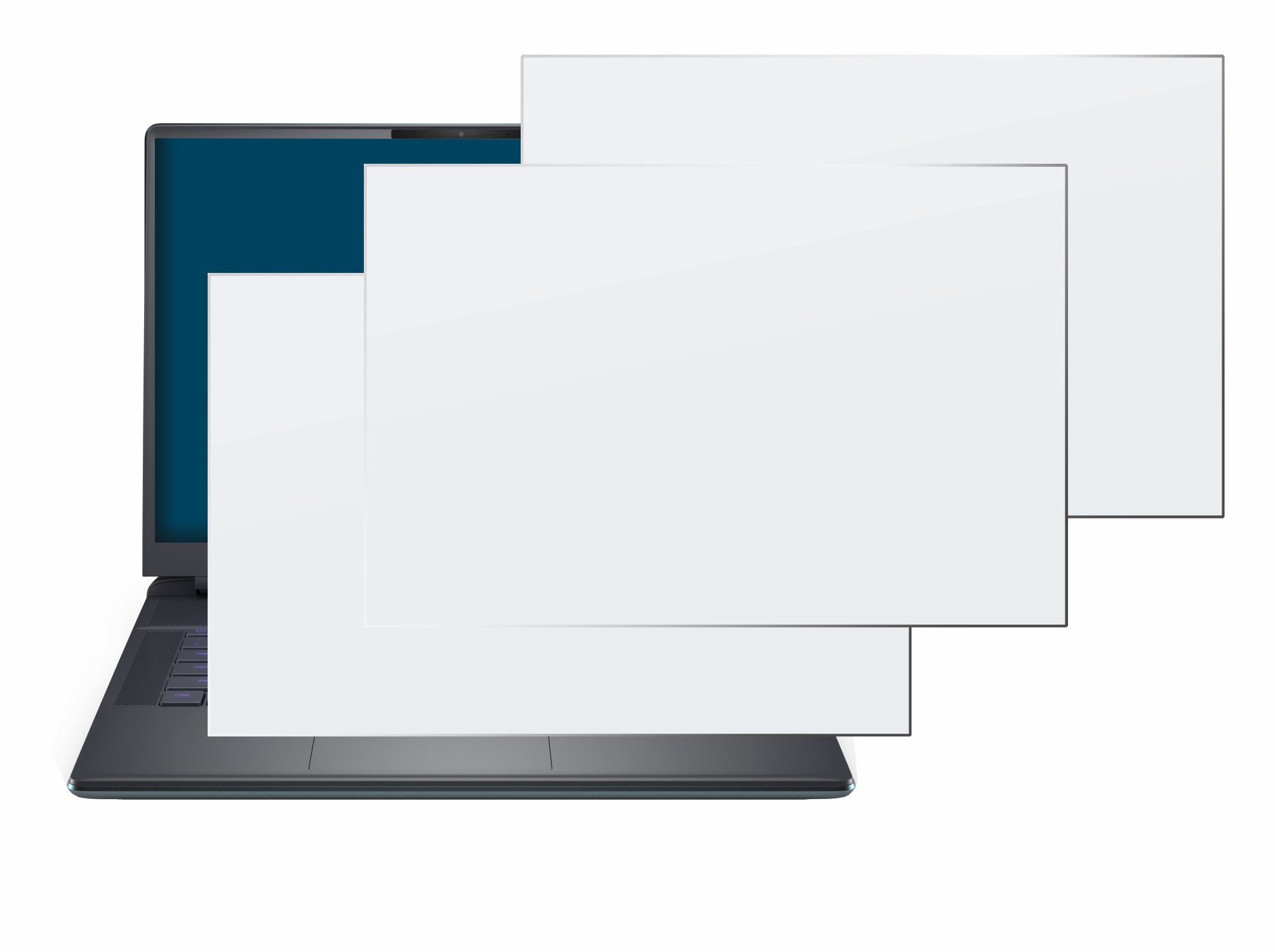 BROTECT Displayschutzglas Folie für Dell Alienware 16 Area-51, 3 Stück, Schutzfolie Glas Panzer Display Schutz matt