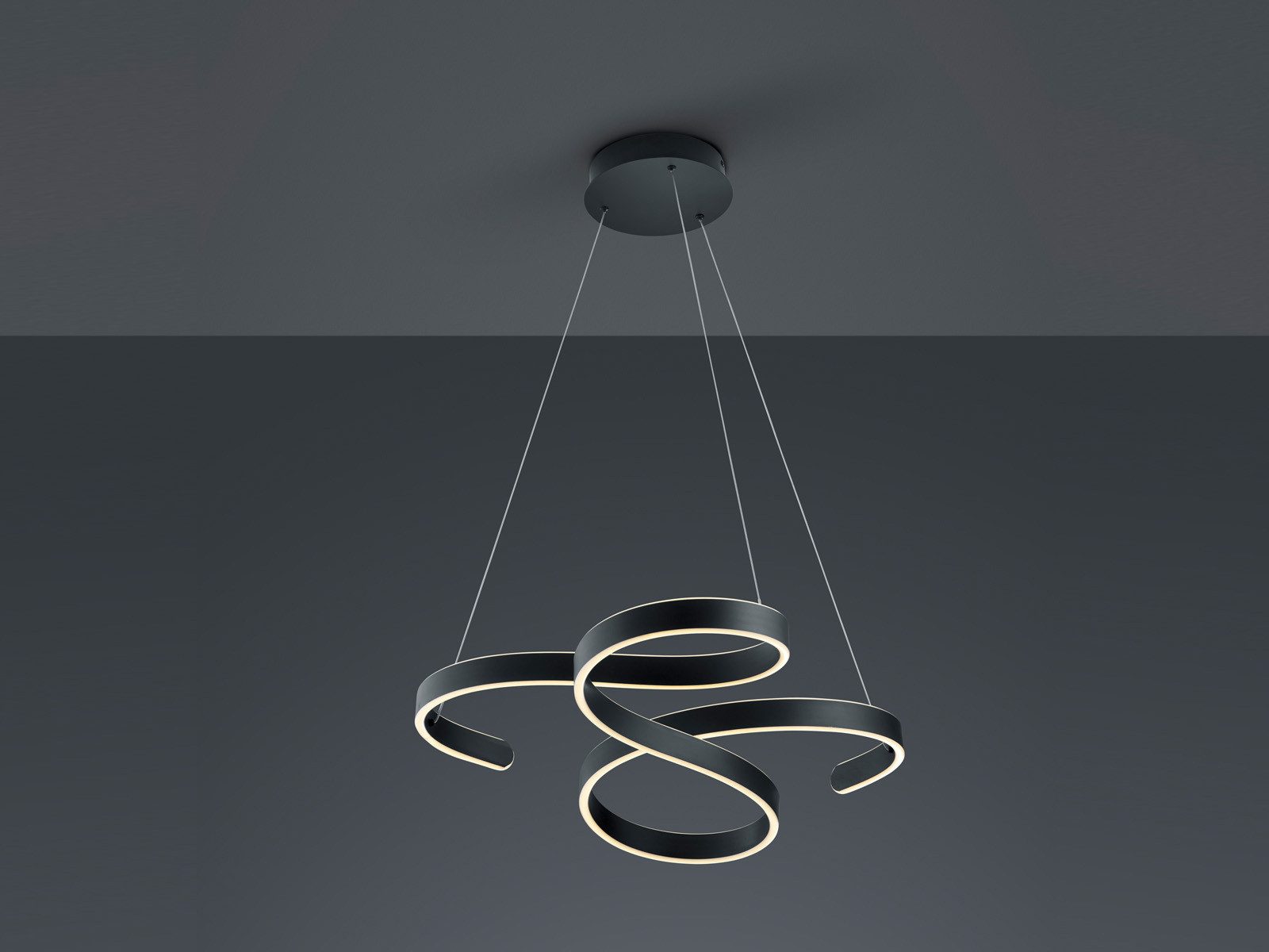 TRIO Leuchten LED Pendelleuchte, Dimmfunktion, LED fest integriert, stufenweise dimmbar über Schalter, Warmweiß, Ausgefallene Esstisch-Lampe hängend, einflammig aus Metall, 72cm groß
