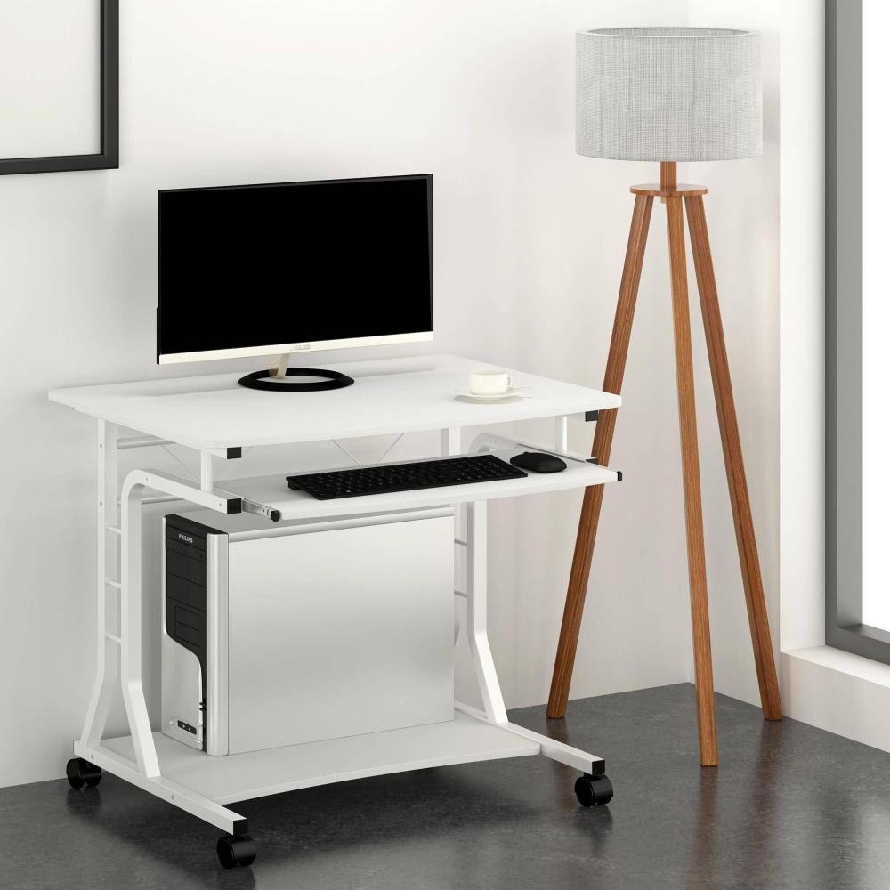 SixBros. Schreibtisch Computerschreibtisch Weiß - CT-3791AM/8417 günstig online kaufen