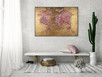 KUNSTLOFT Gemälde Blühende Welt 120x80 cm, Leinwandbild 100% HANDGEMALT Wandbild Wohnzimmer