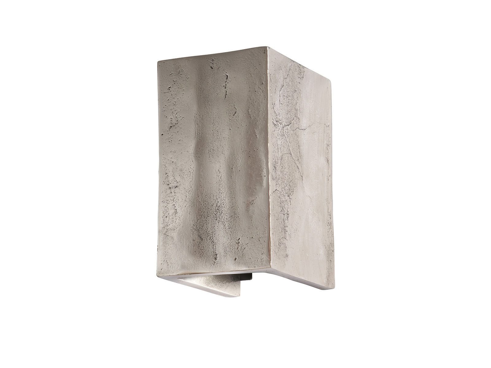 FISCHER & HONSEL LED Wandleuchte Up Down Metall Silber Antik, Breite 10cm, LED wechselbar, Warmweiß, Up Down modern, indirekte Wandbeleuchtung Innen, Wandlampe 10cm klein