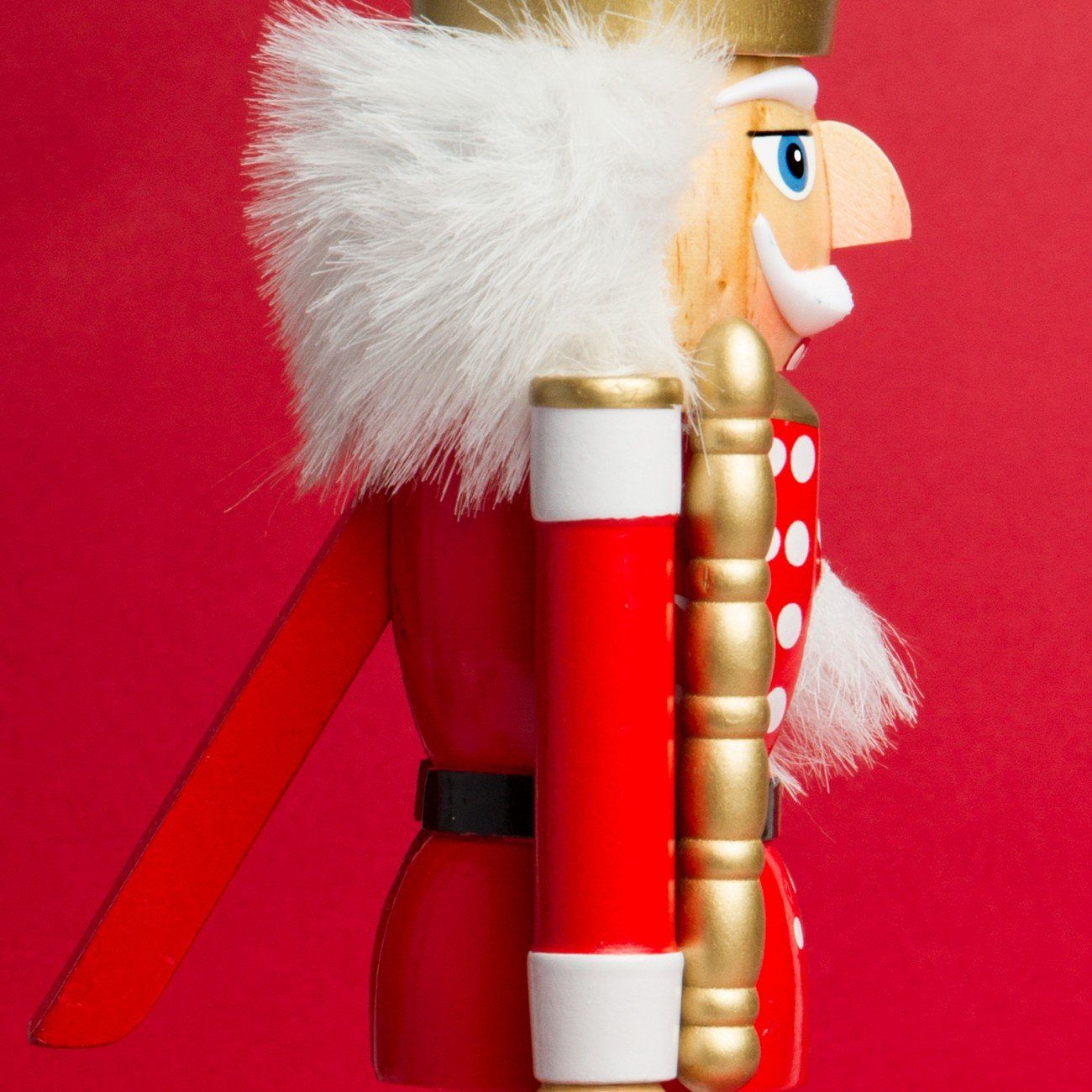 König Weihnachtsfigur A02 Holz - verschiedene 2 NK-A aus Nussknacker Motive SIKORA Deko Größen rot
