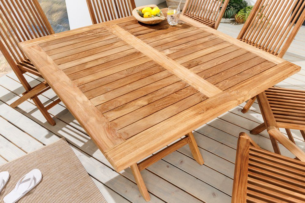 riessambiente Gartentisch EMPIRE TEAK 100cm natur (Einzelartikel, 1St