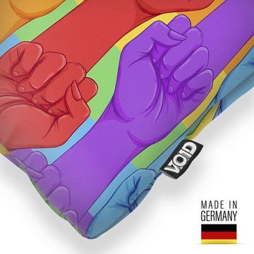 Kissenbezug, VOID (1 Stück), Pride Power Faust LGBTQ Faust Protest Kraft Gay pride flag parade clu