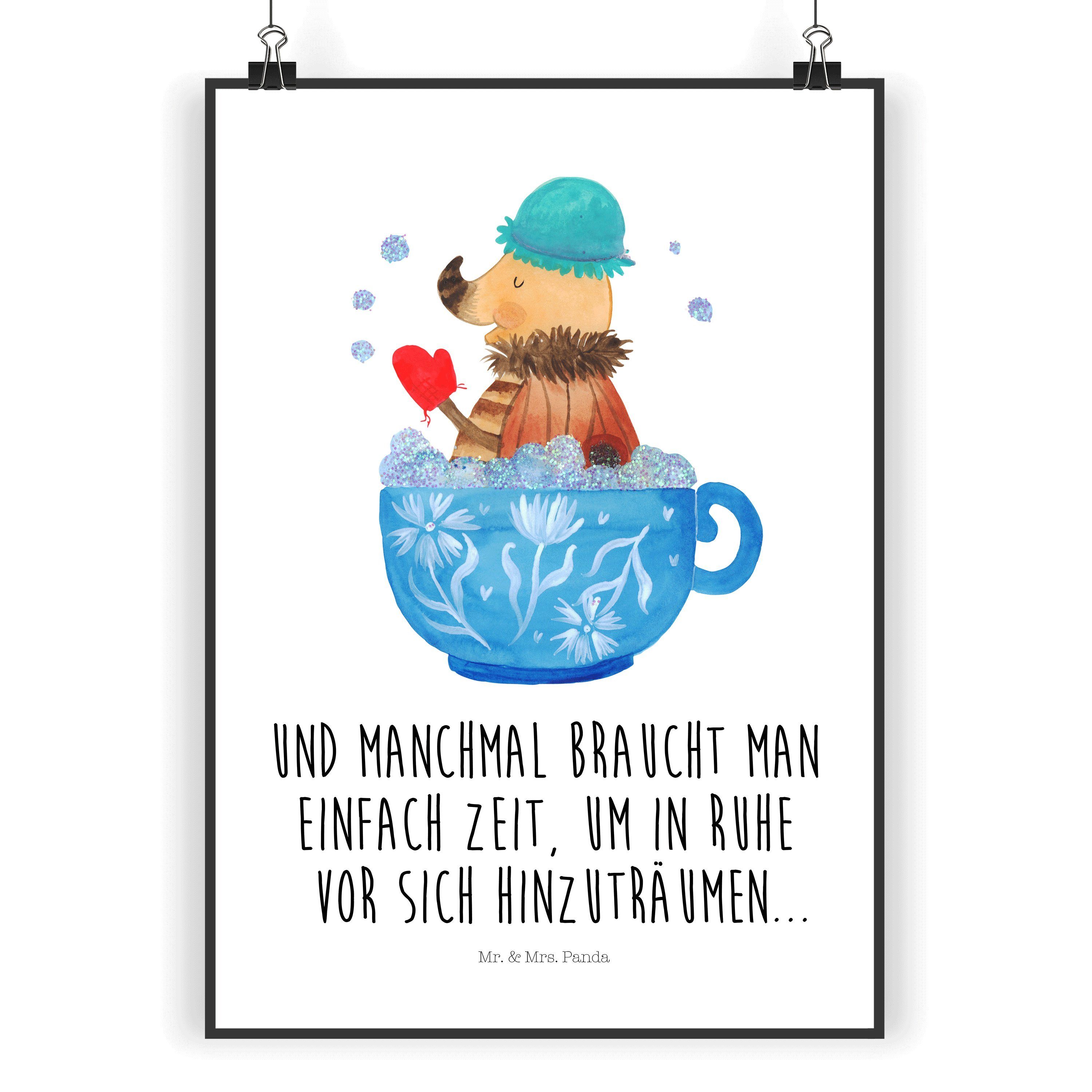 Mr. & Mrs. Panda Poster »Nachtfalter Schaumbad Weiß Ziele, süße