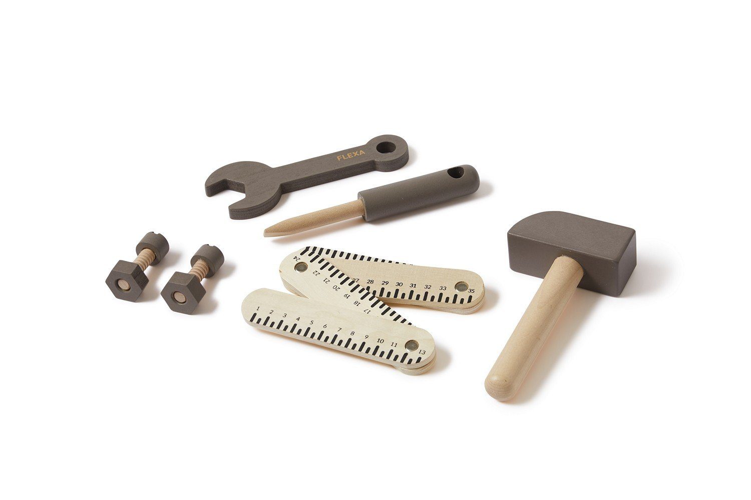 Flexa Spielwerkzeug Werkzeug-Set, braun