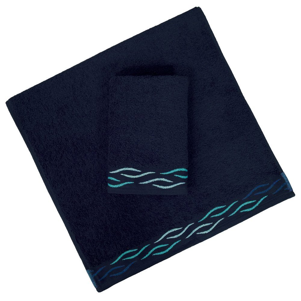 Dyckhoff Handtuch Frottierserie Bordüre 'Wave', (1-St) günstig online kaufen