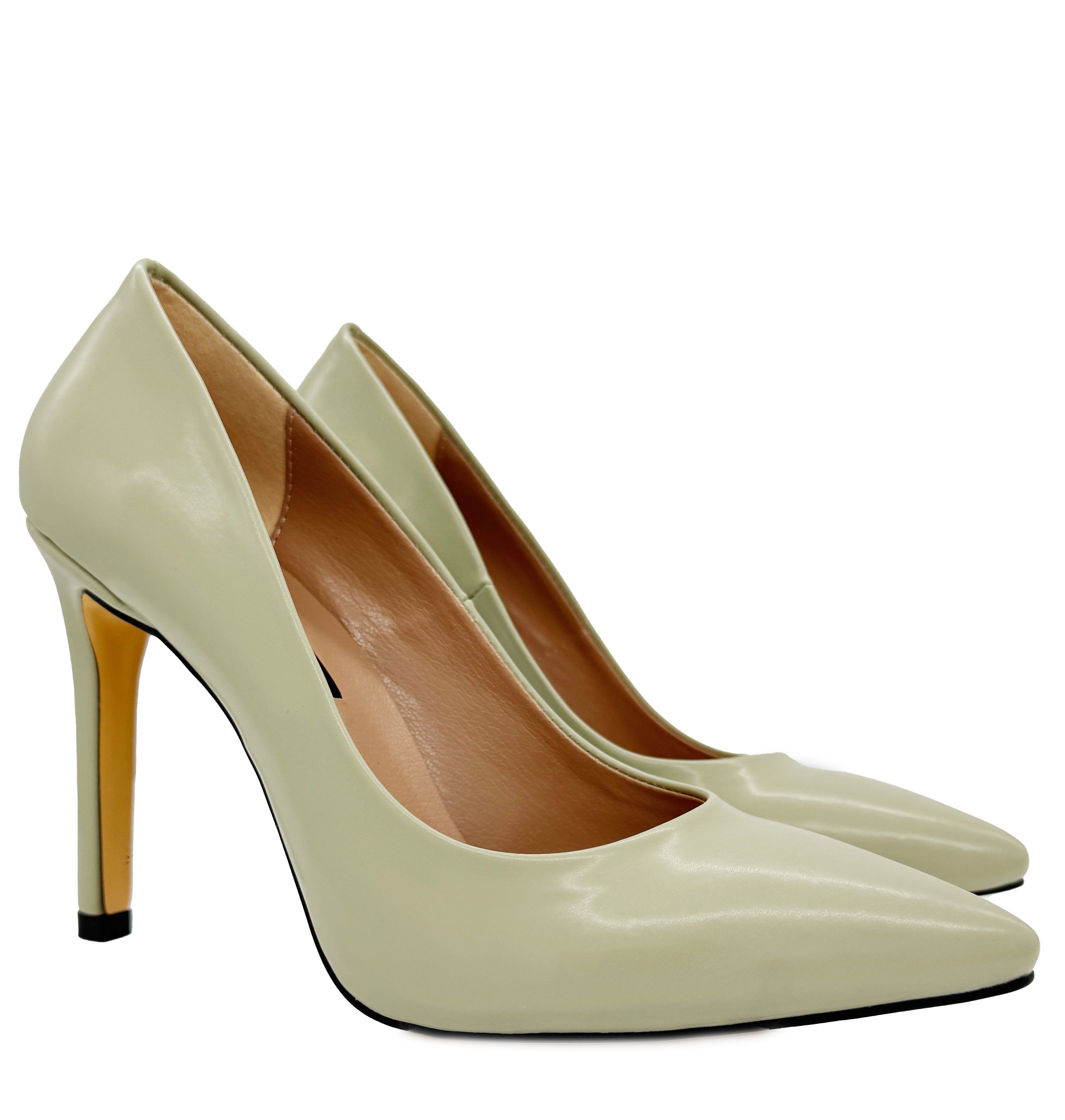 Michael Soul Lucia Pistazie Matt High-Heel-Pumps Bequeme Damen Abendschuhe