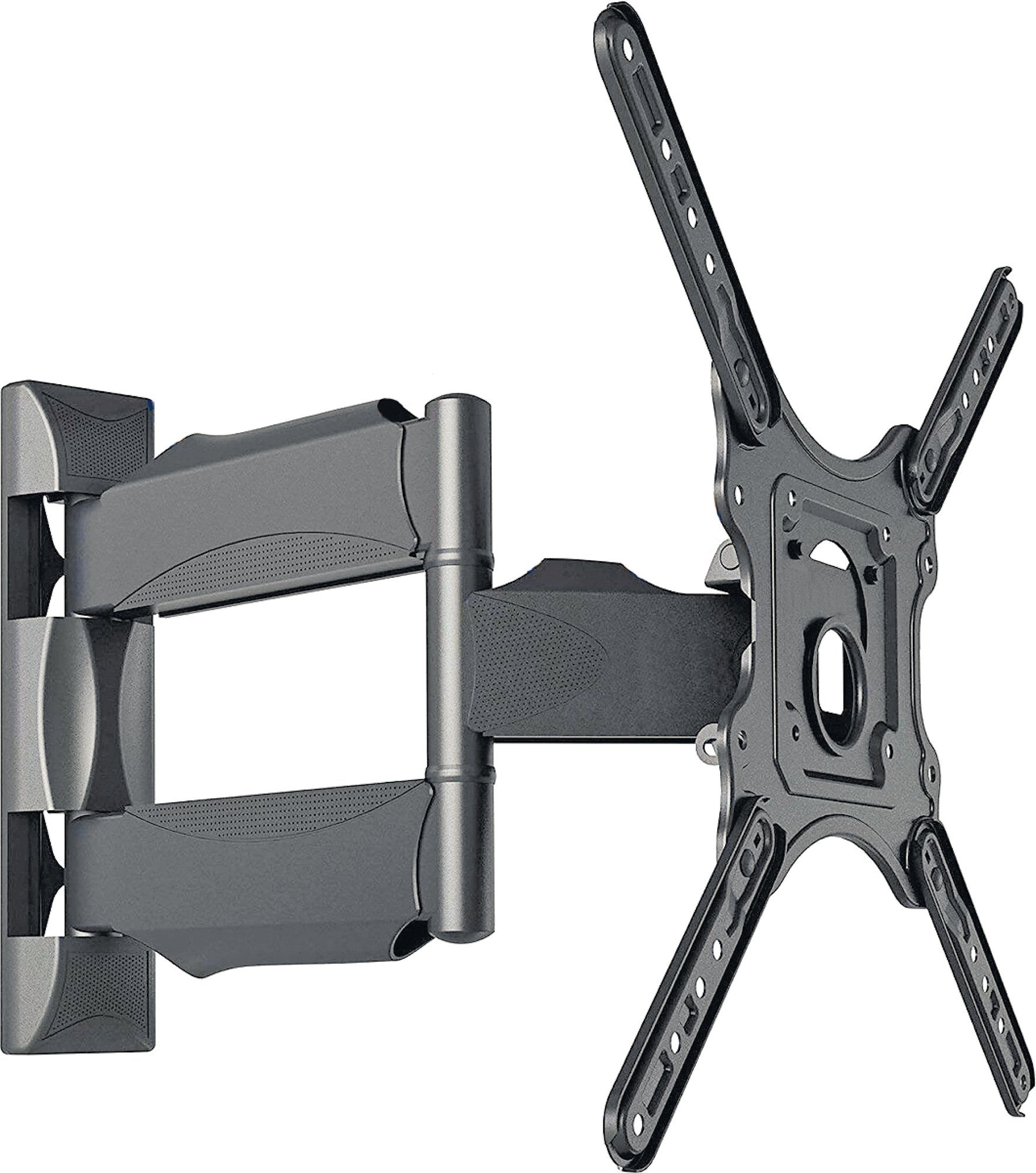 Schwaiger TV-Wandhalterung 719420, (bis 75 Zoll, neigbar, schwenkbar, drehbar, bis 35kg, bis 400x400mm, integrierte Kabelführung, schwarz)