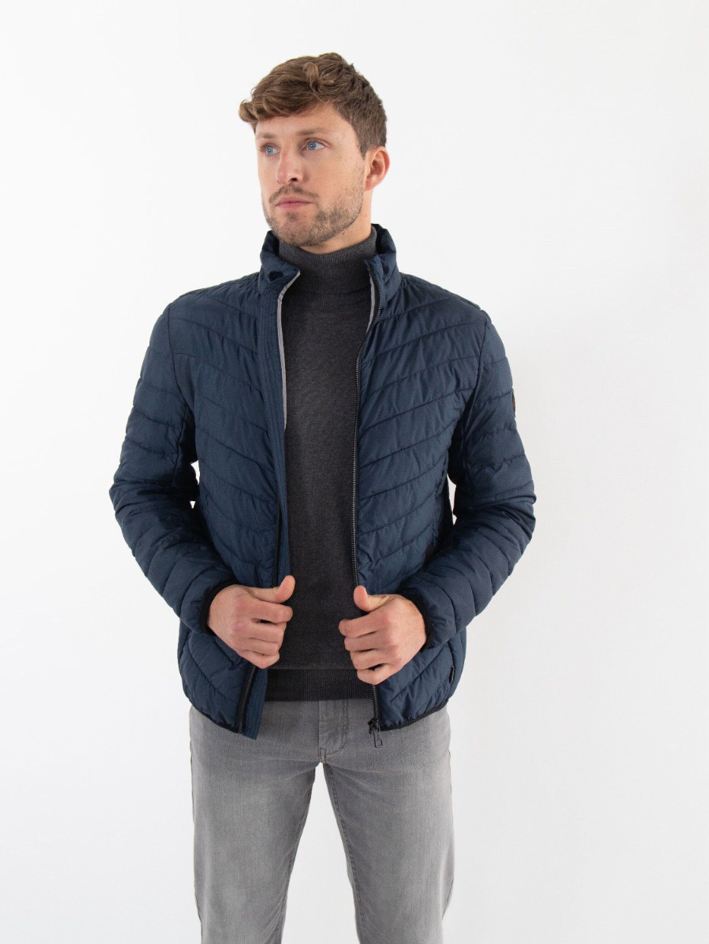 Donders 1860 Outdoorjacke mit Stehkragen Marine Blue