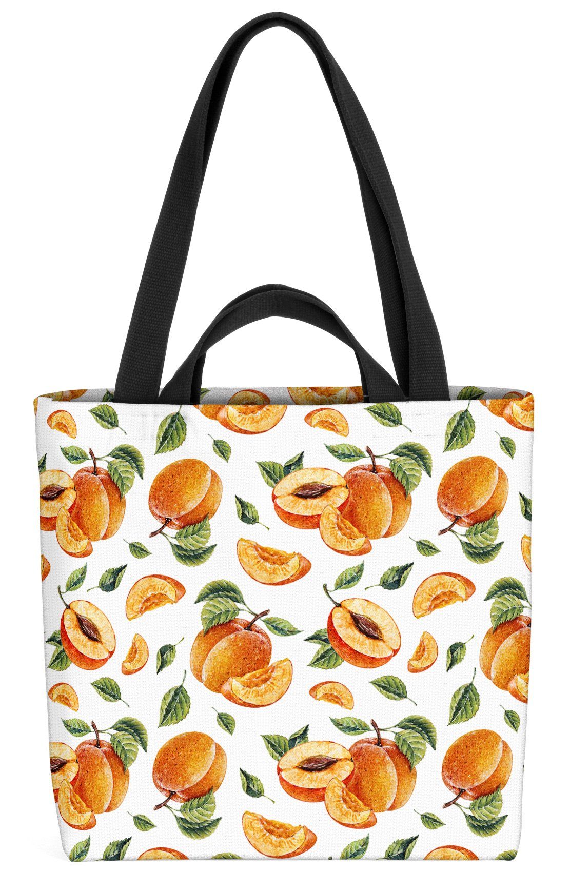 VOID Henkeltasche (1-tlg), Aprikosen süß Aprikose Pflanze Obst-Garten Obst Pfirsich Sommer Früchte