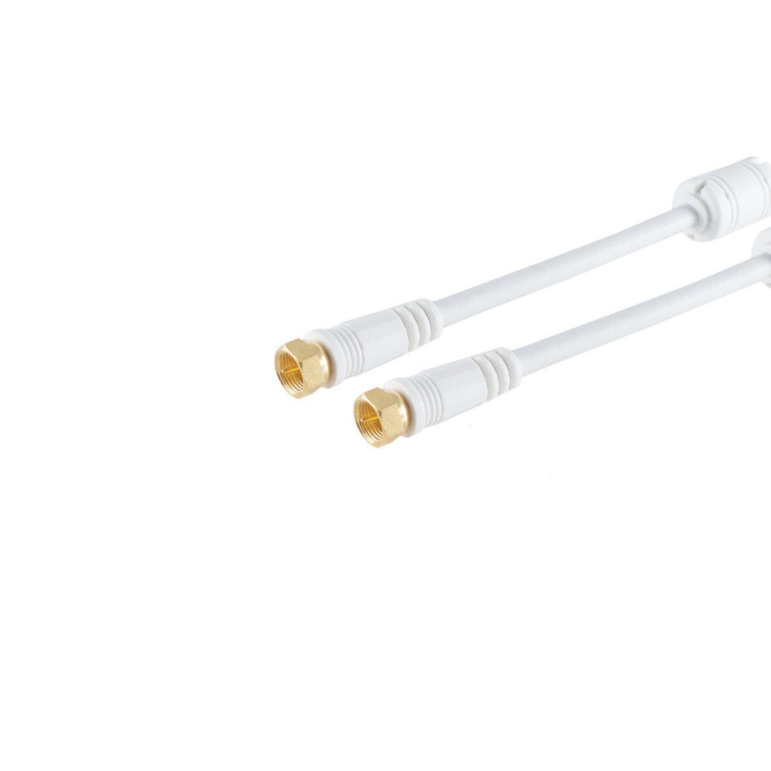 Kabelbude.eu F-Stecker/ F-Stecker CP Ferrit verg. >110 dB 1,5m SAT-Kabel, (150,00 cm)
