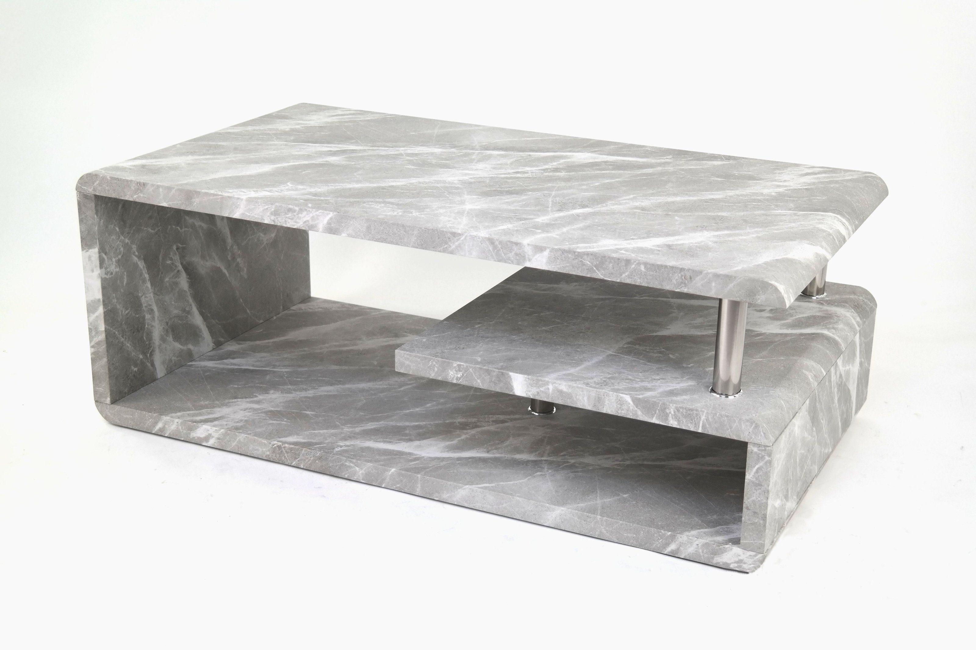 freiraum Couchtisch 5052-38, in Marmor Grau, MDF - 110x42x60cm (BxHxT)