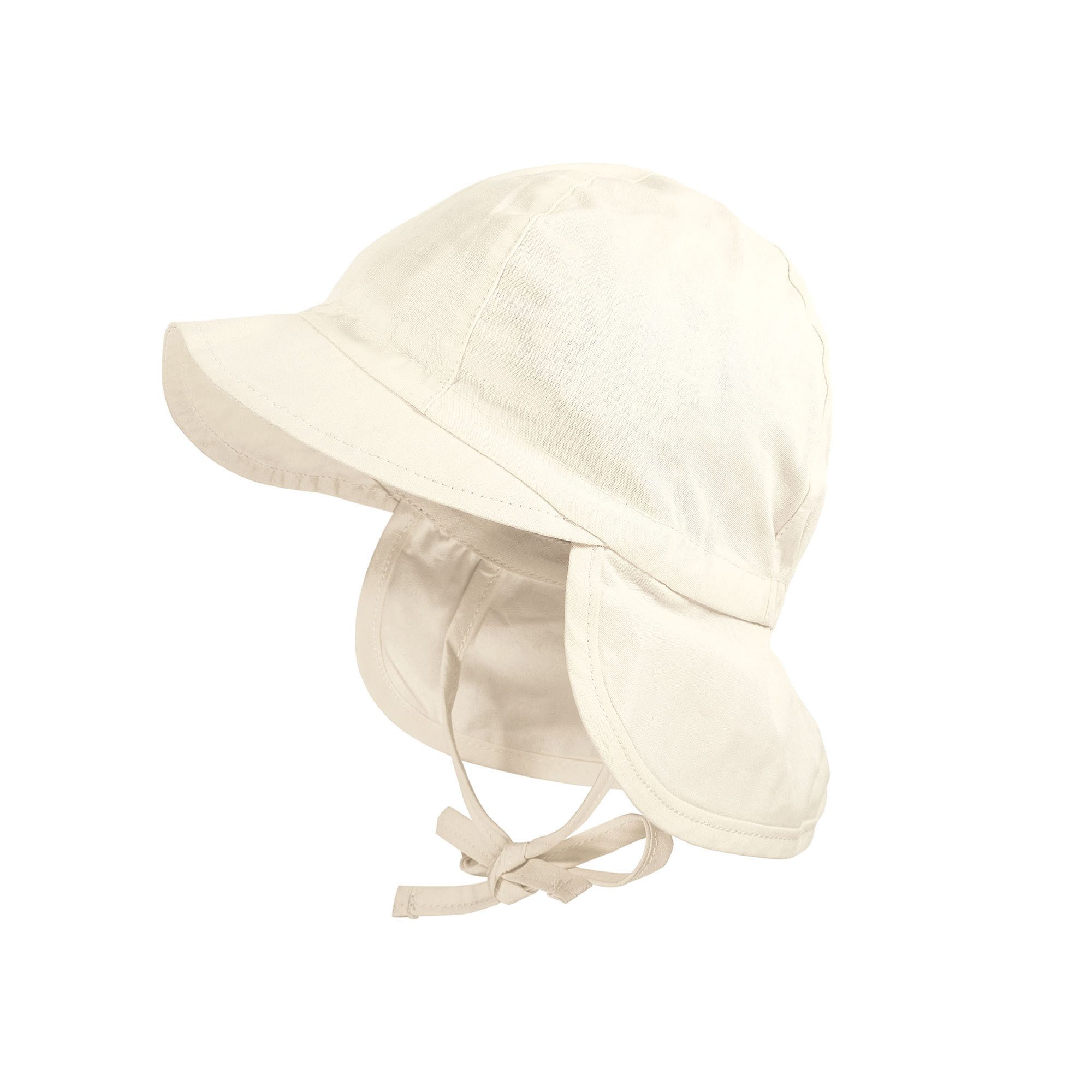 MAXIMO Schirmmütze BABY-Schildmütze, Nackenschutz Bindeband, UV (1-St) Popeline