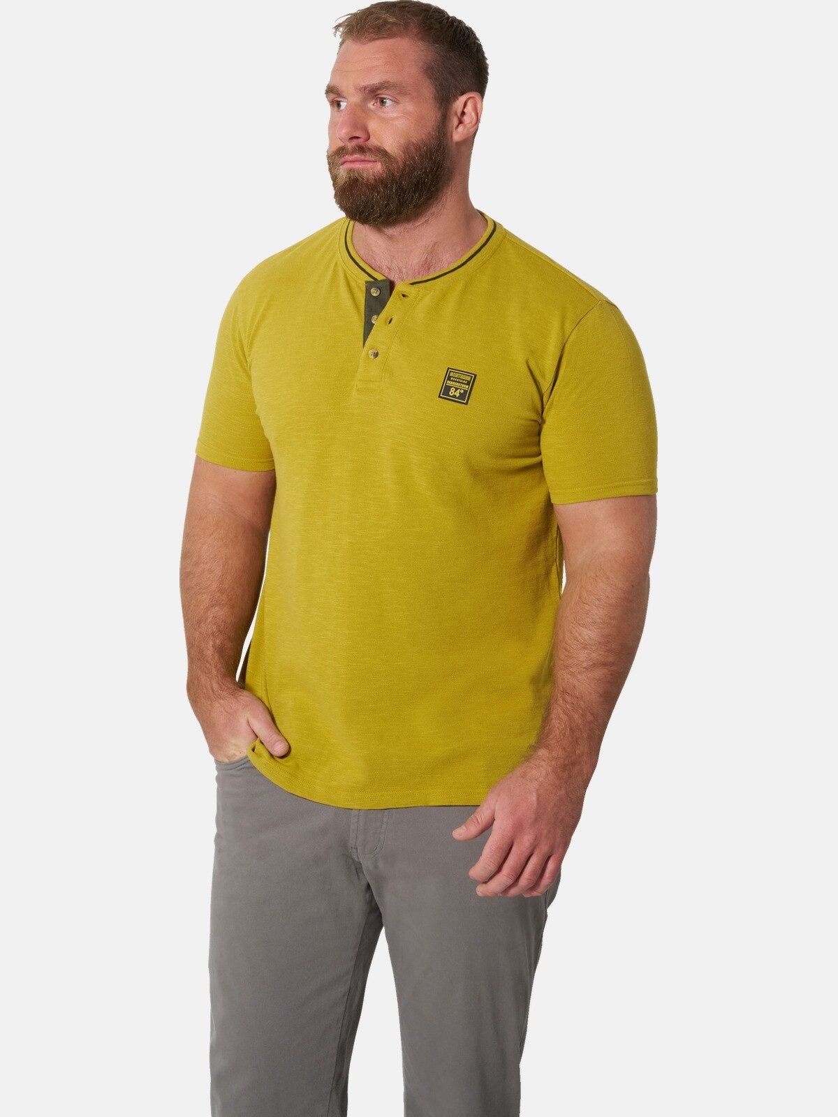 Jan Vanderstorm T-Shirt HARTO mit feinen Kontrastdetails