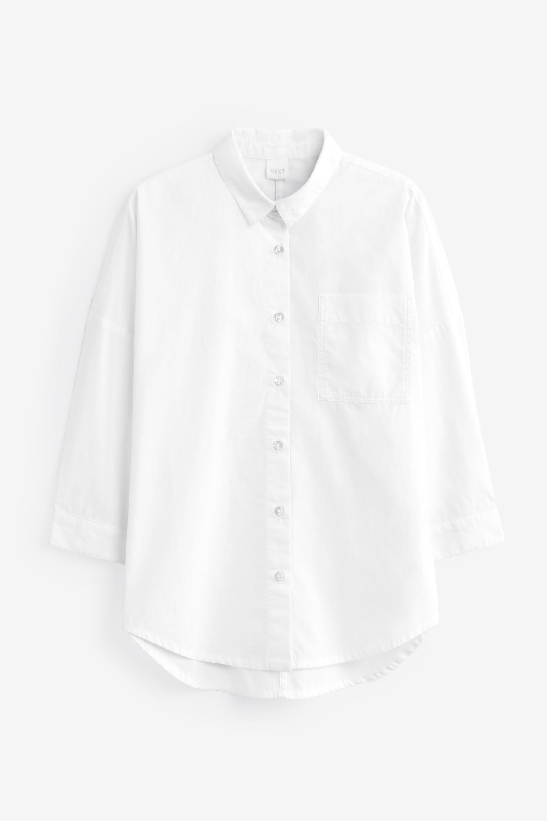 Next Oversize-Shirt Hemd in Oversize (1-tlg) White