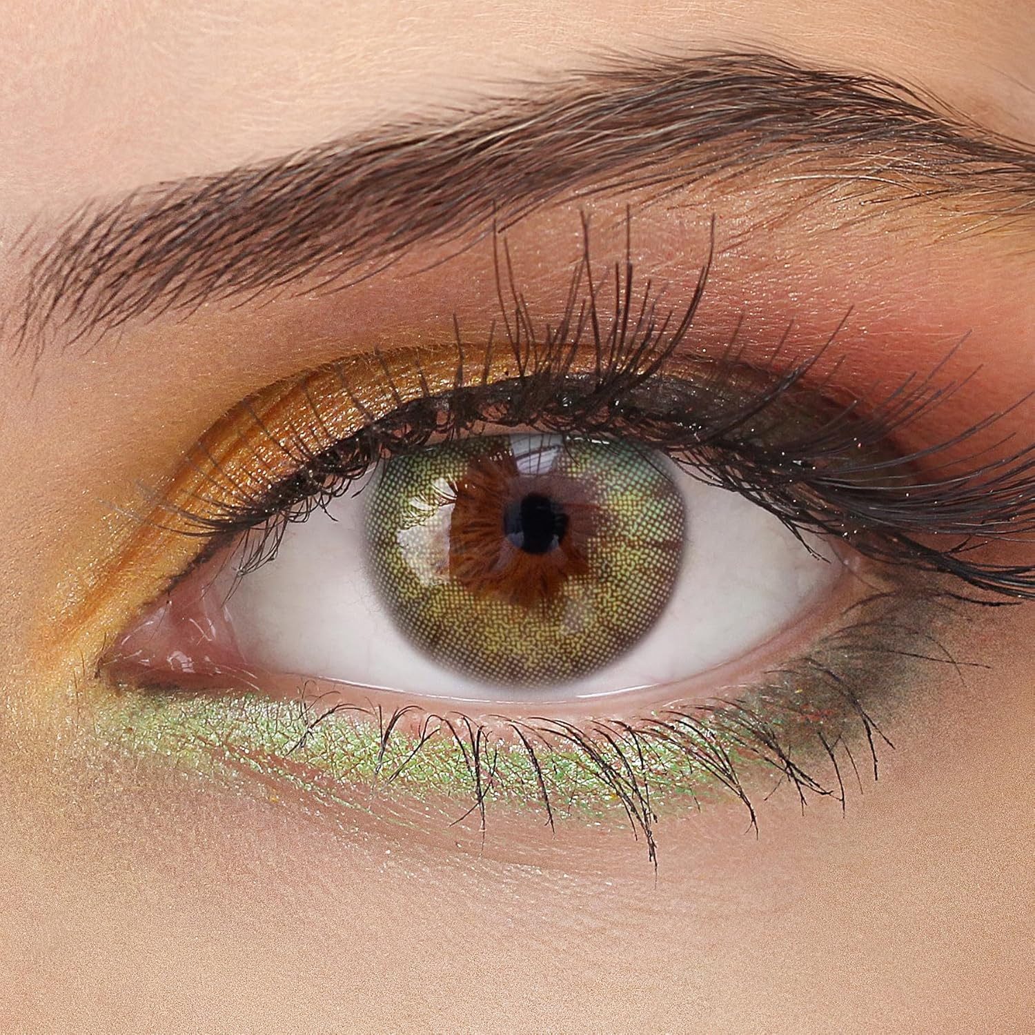 GLAMLENS Monatslinsen Stark deckende & natürliche grüne Linsen Rose Green mit/ohne Stärke