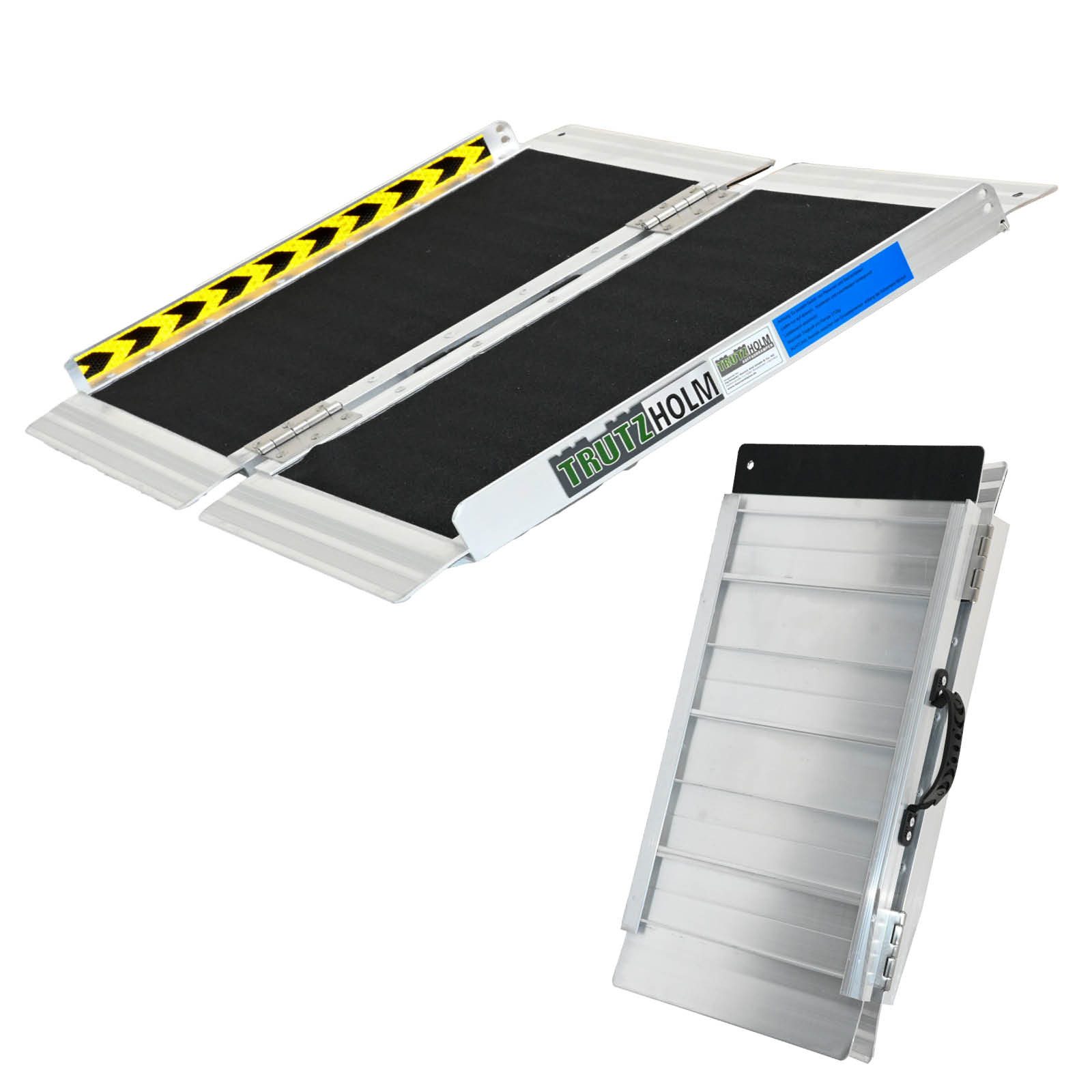 TRUTZHOLM Auffahrrampe klappbar 61 cm Traglast 272 kg grau schwarz Antirutsch beschichtet (Stück, 1-St), beschichtet
