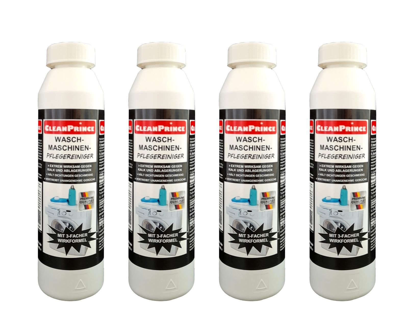 CleanPrince Waschmaschinenreiniger Maschinenreiniger Waschmaschine Waschmaschinenpflege (hält Dichtungen geschmeidig, extrem Wirksam gegen Kalk und Gerüche)