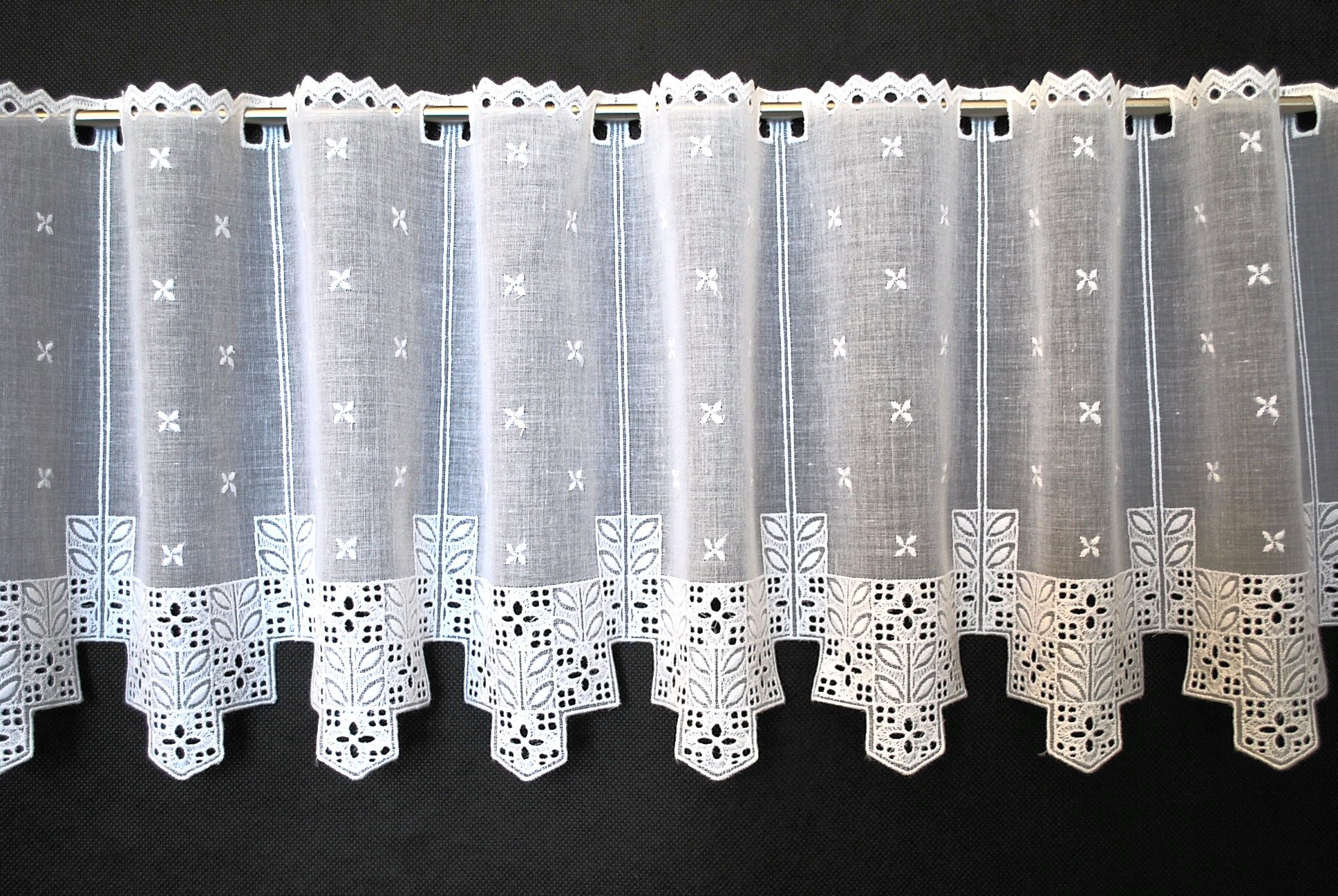 Gardinen Kranzusch Scheibengardine quadratischer Abschluss (1 St), Stangendurchzug, transparent, Stablöcher,transparent