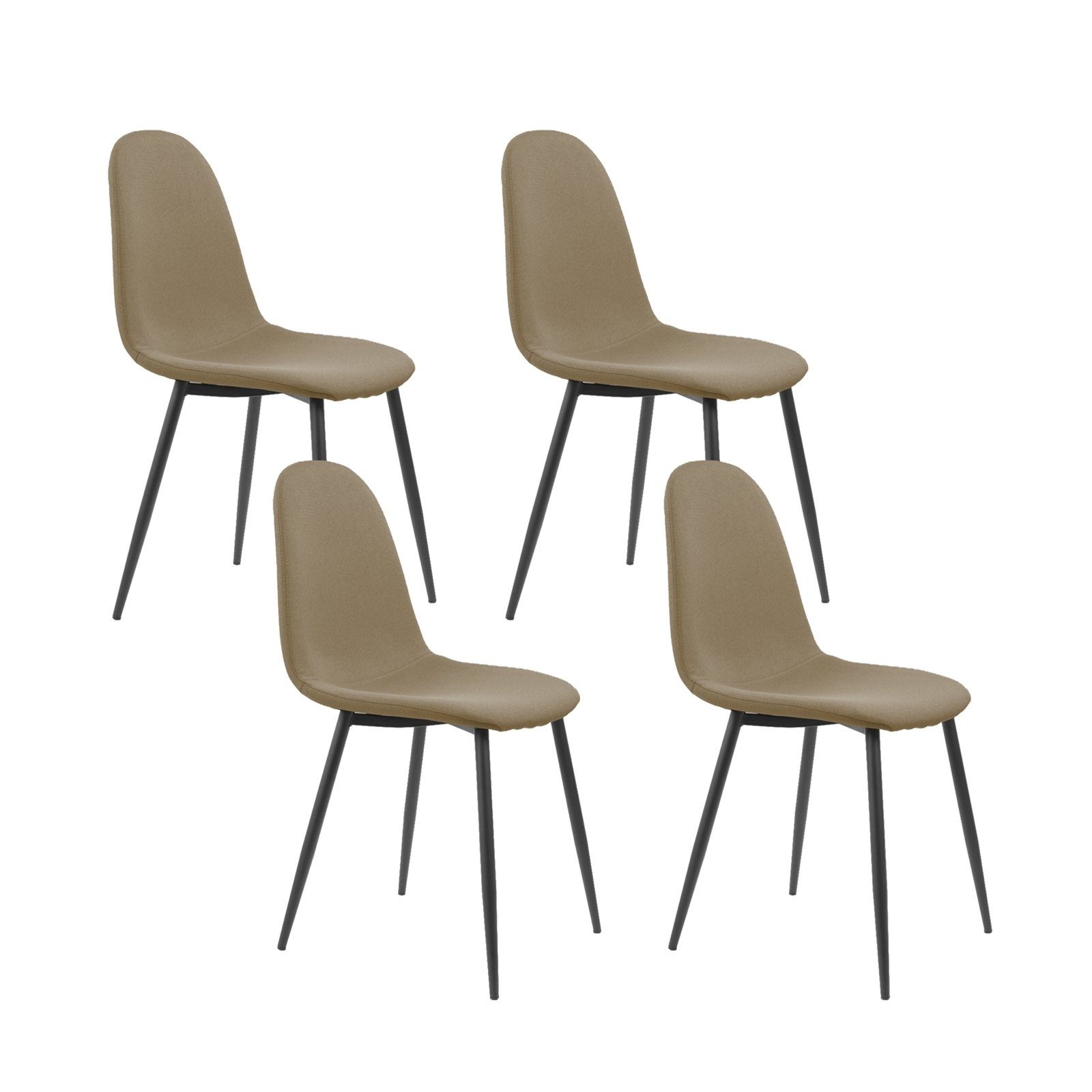 HTI-Living Esszimmerstuhl Stuhl Savannah Webstoff 4er-Set (Set, 4 St), Küchenstuhl Braun