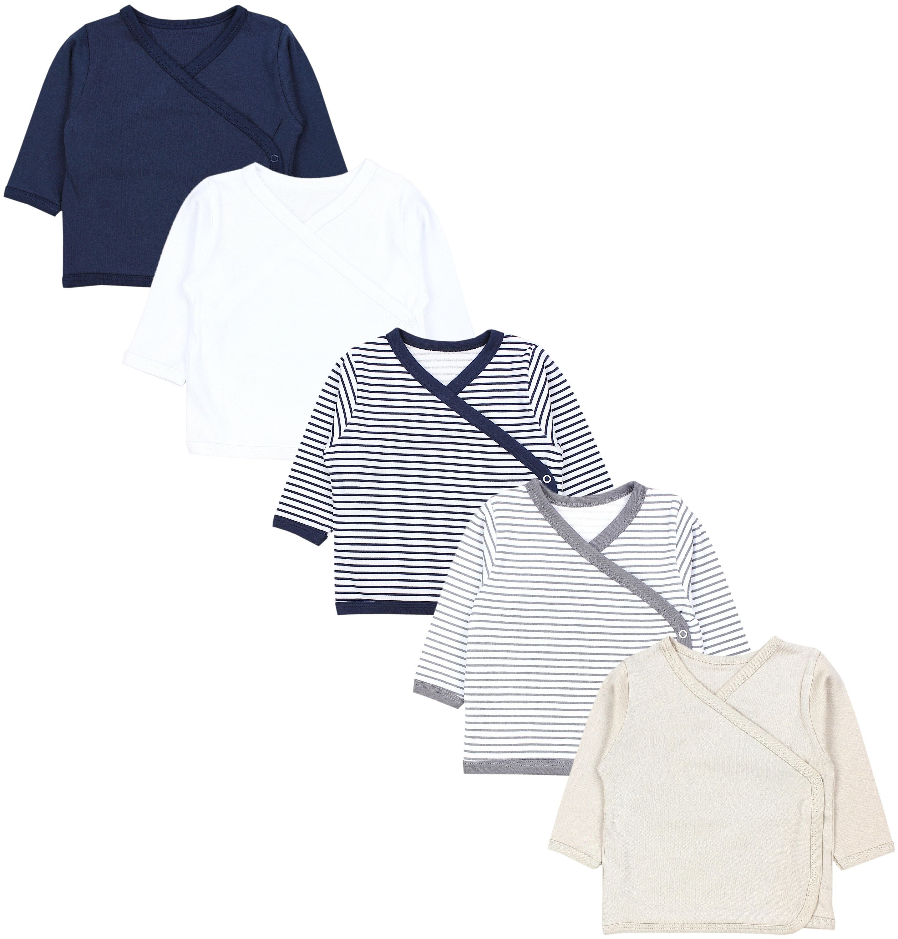 TupTam Wickelshirt TupTam Baby Jungen Langarm Wickelshirt Baumwolle 5er Set