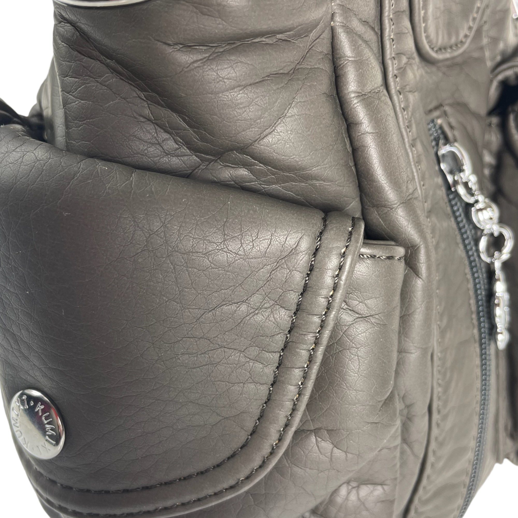 Taschen4life abnehmbarer Schulterriemen, Schultertasche Handtasche Damen AKW22026, lange Schultertasche & anthrazit Tragegriffe