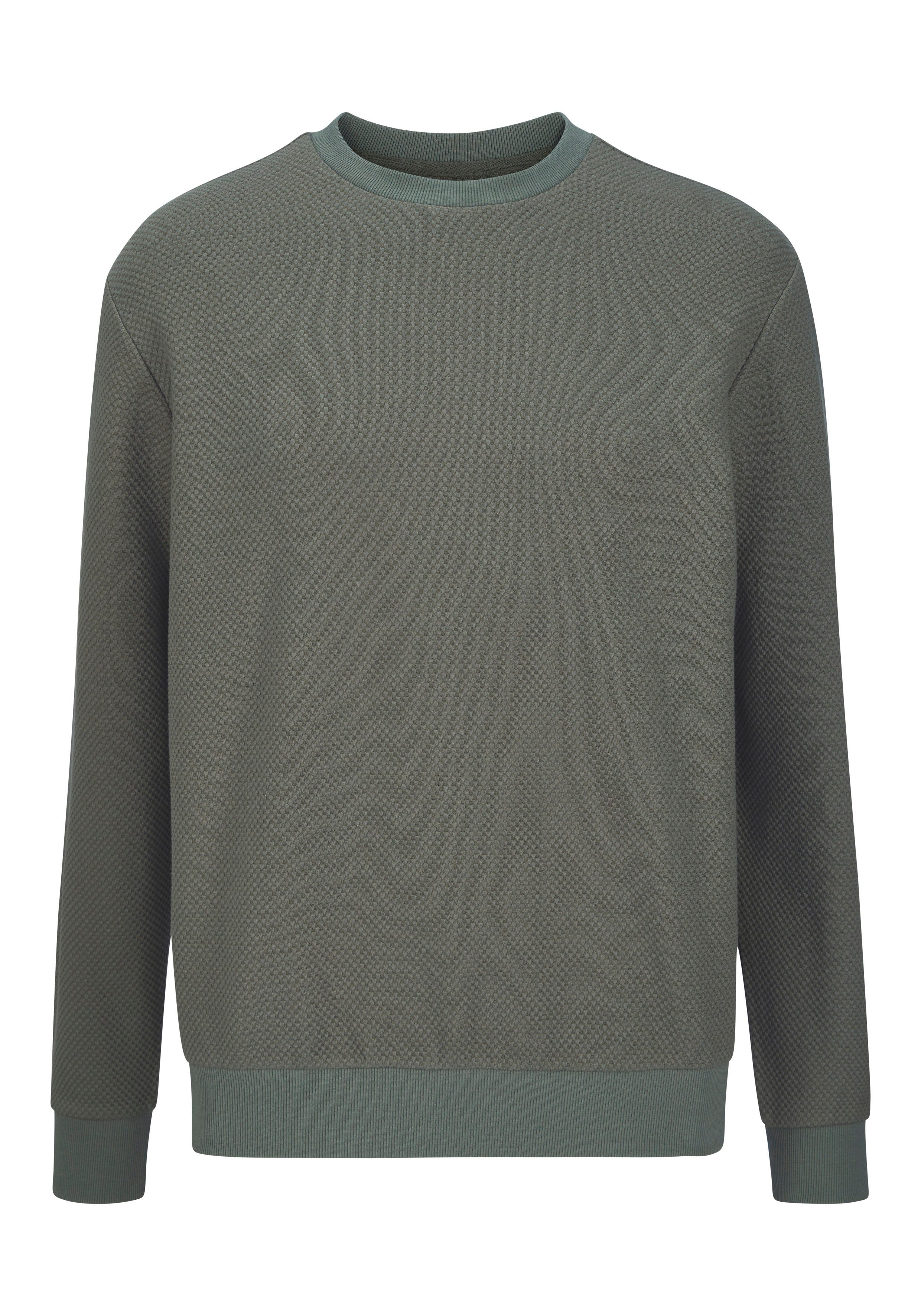 John Devin Sweatshirt Pullover aus Struktur-Qualität günstig online kaufen