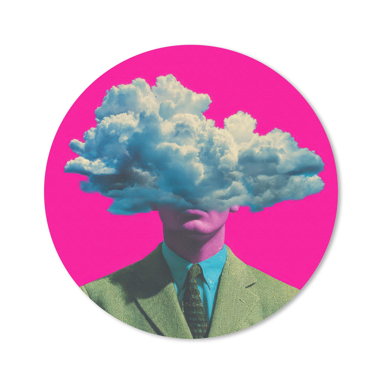 Mann - Anzug - Wolke - Rosa