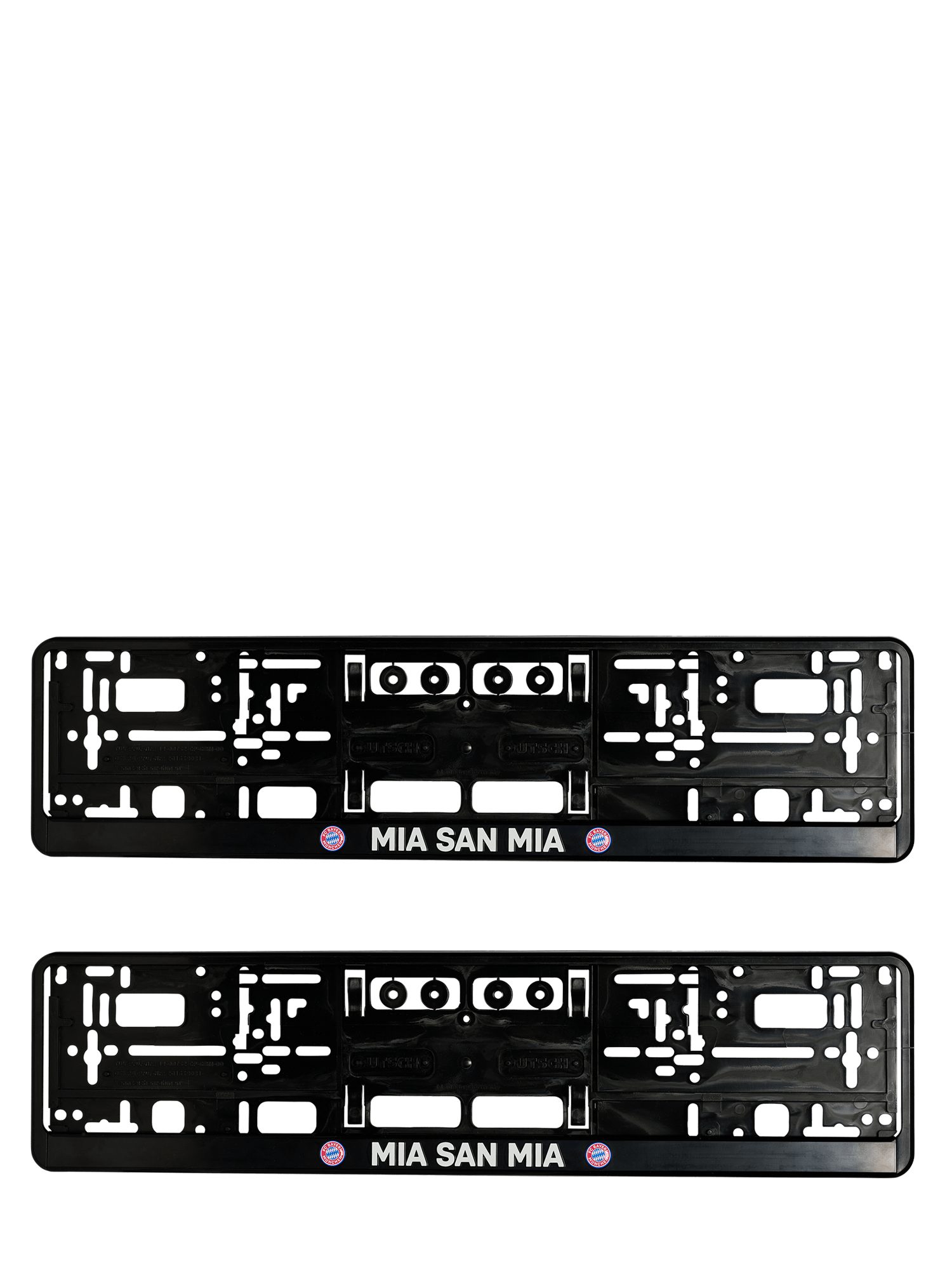 FC Bayern München Kennzeichenhalter FC Bayern München Kennzeichenhalter 3D 2er-Set (Schwarz/Rot)